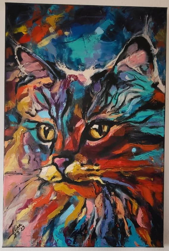 ArteDiAlina.com painting: Colorful purrs